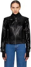 Mackage Black Amoree Leather Jacket In Black