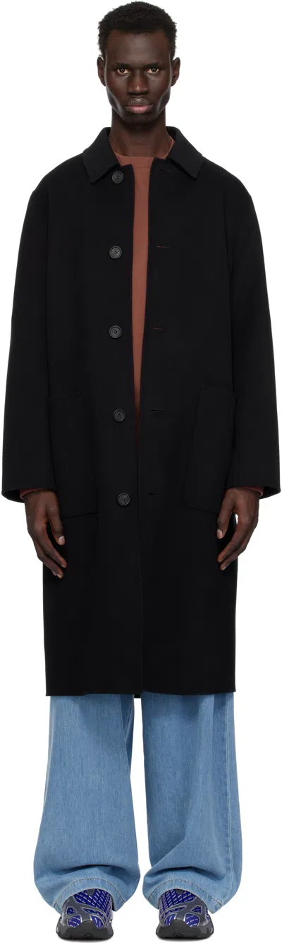 Mackage Black Beckett Handmade Wool Coat In Black C0001