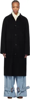 Mackage Black Beckett Handmade Wool Coat In C0001 Black