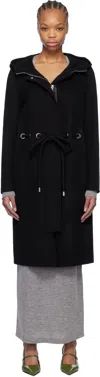Mackage Black Blithe Handmade Wool Coat In C0001 Black