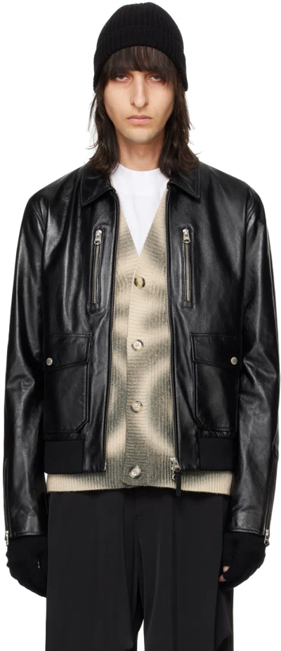 Mackage Black Chance Leather Jacket