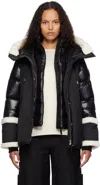 Mackage Black Cyrah Down Jacket In Black-cream