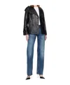 Mackage Black Dolores Double-breasted Leather Jacket In Black
