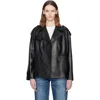 Mackage Black Dolores Double-breasted Leather Jacket In Multi