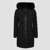 Mackage Black Stretch Nylon Down Jacket In Black