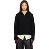Mackage Black Gladys Knit Half-zip Pullover Sweater In Black
