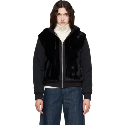 Mackage Black Gwendal Reversible Faux-fur Hoodie