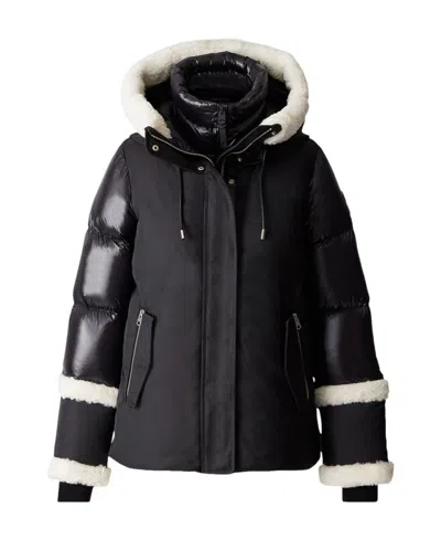 Mackage Black Hooded Cotton-padded Suit