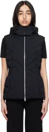 Mackage Black Hoshi Hooded Light Down Vest In Black
