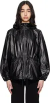 Mackage Black Isha Balloon Sleeve Rain Jacket In C0001 Black
