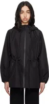 Mackage Black Kalea-z Hooded Rain Jacket In C0952 Black-trench