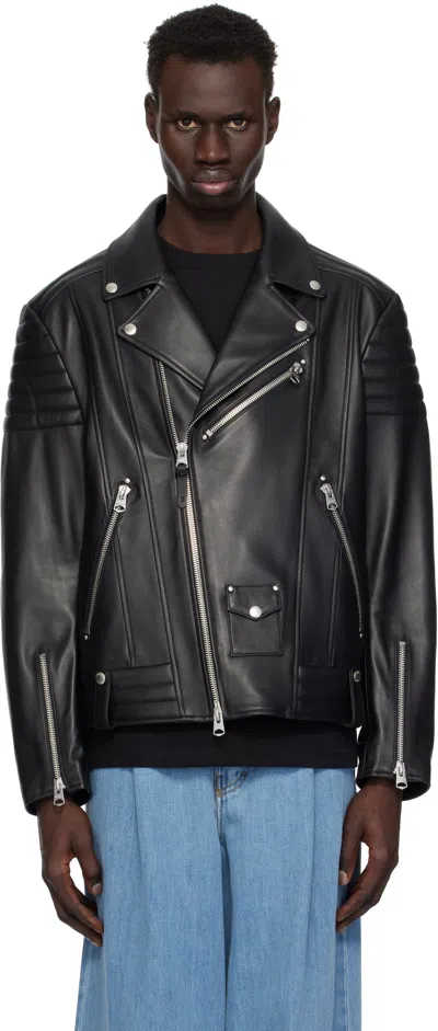 Mackage Black Kenneth Leather Jacket In Black C0001