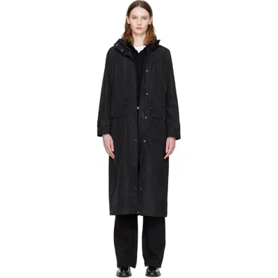 Mackage Black Magdelena Maxi-length Raincoat