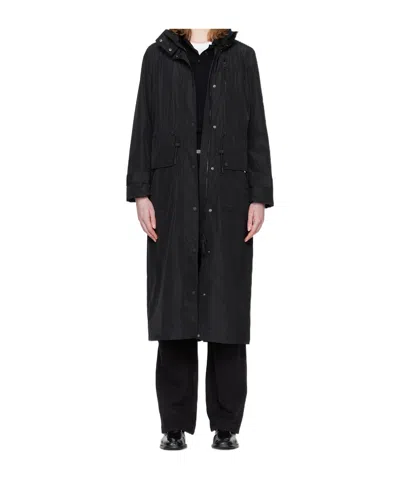 Mackage Black Magdelena Maxi-length Raincoat