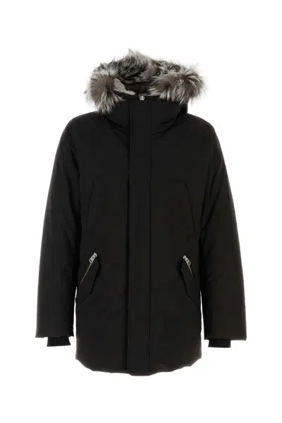Mackage Black Nylon Blend Edward-x Down Jacket In Blacksilver
