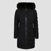 Mackage Black Stretch Nylon Down Jacket In Black