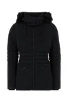 Mackage Black Stretch Nylon Nadia Down Jacket In Black