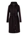 Mackage Blithe Belted Wool Coat In Brown