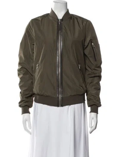 Pre-owned Mackage Bomber Jacket In Green