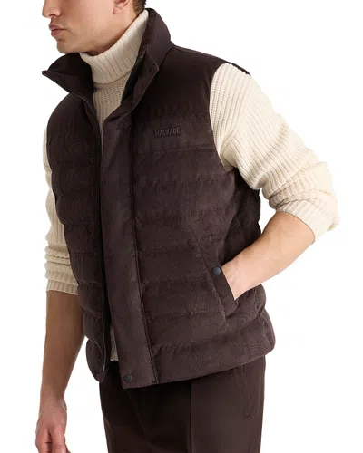 Mackage Brody Coffee Quilted Down Vest In Brown