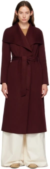 Mackage Mai Lightweight Wrap Wool Coat In Garnet