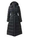 Mackage Calina-city Hooded Belted Puffer Coat In Black