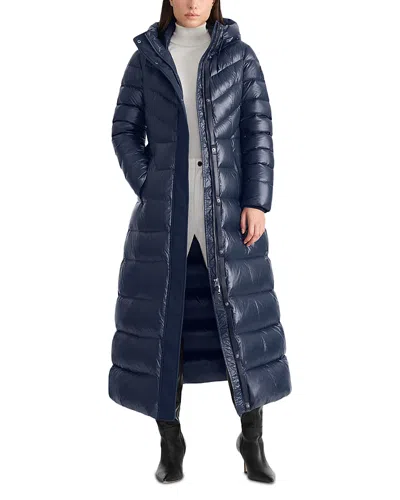 Mackage Calina Down Maxi Coat In Blue