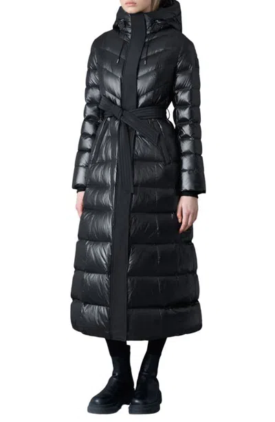 Mackage Calina Long Down Puffer Coat In Black