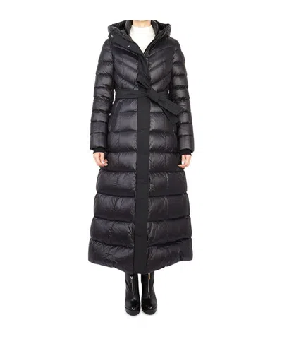 Mackage Calina Lustrous Down Maxi Coat In Black