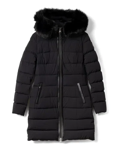 Mackage Calla Fitted Longline Down Coat In Black