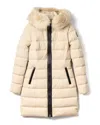 Mackage Calla Fitted Longline Down Coat In Neutral