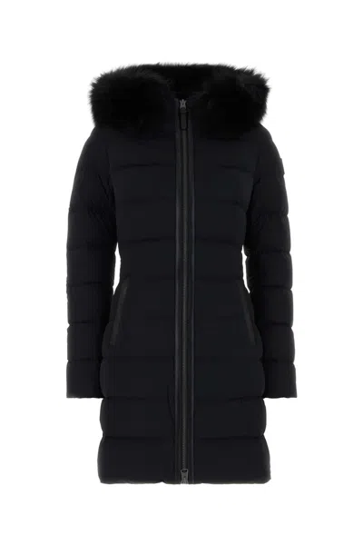 Mackage Calla Stretch Nylon Down Jacket In Black