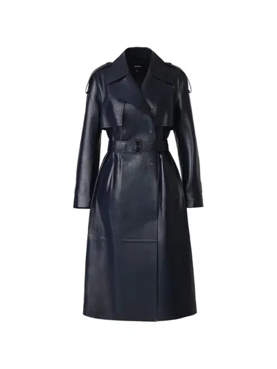 Mackage Carmela Leather Coat In Animal Print