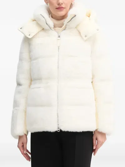 Mackage Cassidy Hooded Panelled Jacket In Neutral