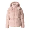 Mackage Cassidy Quilted Down Jacket With Removable Hood In Pink