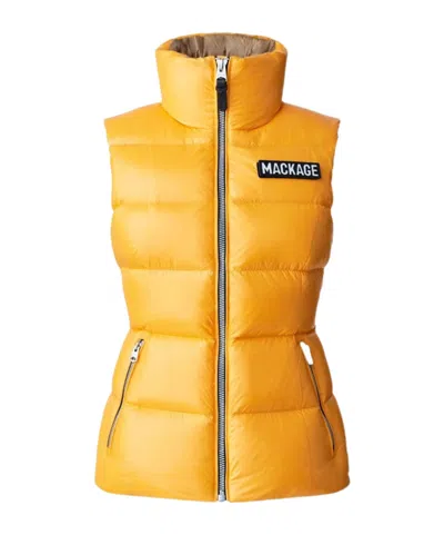 Mackage Chaya Gilet In Sunset Yellow