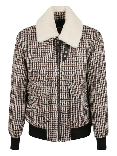 MACKAGE CHECKED POCKETED BOMBER JACKET