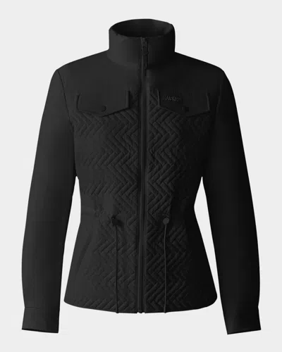 Mackage Chevron Quilted Lightweight Down Jacket In Brown