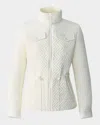 Mackage Chevron Quilted Lightweight Down Jacket In White