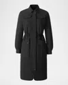 Mackage Chevron Quilted Long Down Coat In Black