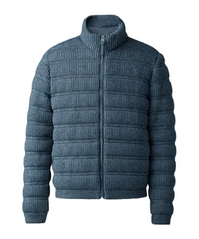 Mackage Christopher Light Wool Down Jacket In Blue