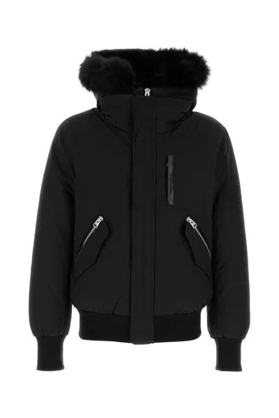 Mackage Dixon Hooded Straight Hem Jacket In Black