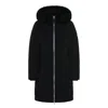 Mackage Fur Hooded Quilted Coat In Black