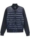 Mackage Navy Collin-r Mixed Media Down Jacket In 蓝色
