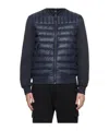 Mackage Navy Collin-r Mixed Media Down Jacket In Black