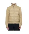 Mackage Beige Collin-r Nano Mixed Media Down Bomber Jacket In Nude