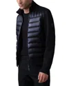 Mackage Collin-r Nano Down Mixed Media Bomber Jacket In Black