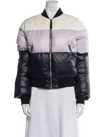 Pre-owned Mackage Colorblock Pattern Down Jacket In Blue