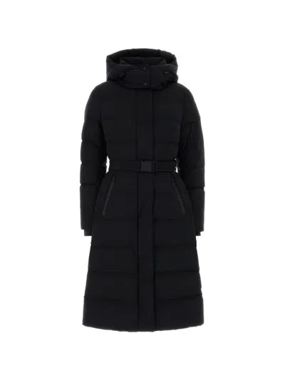 Mackage Coralia-cityz Belted Hooded Coat In Black