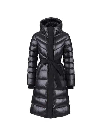 Mackage Coralia Long Quilted Padded Coat In Blue